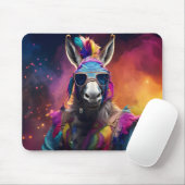 Tapis De Souris Lunettes bleues Funky Donkey (Avec souris)