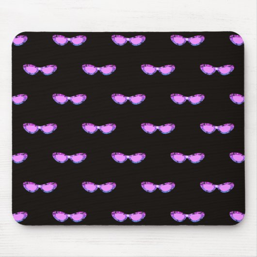 Tapis De Souris Lunettes de soleil Bougie parties scintillant rose (Devant)