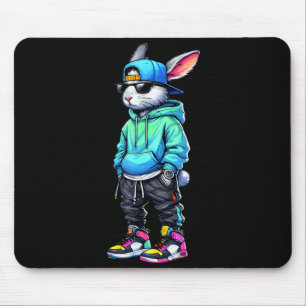 Tapis De Souris Lunettes de soleil de lapin de Pâques cool pour ga