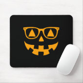 Tapis De Souris Lunettes de soleil Jack-o'-lantern Face Halloween  (Avec souris)