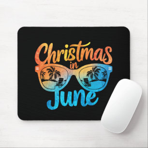 Tapis De Souris Lunettes de soleil Noël en juin Vacances d'été drô