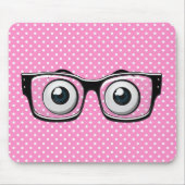 Tapis De Souris Lunettes en Pois (Devant)