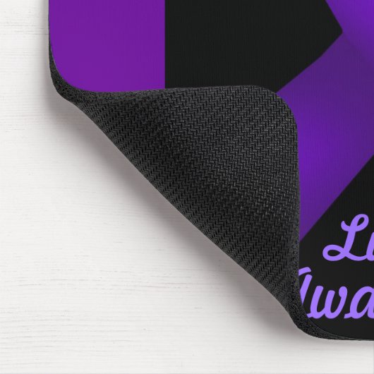 Tapis De Souris Lupus pourpre de conscience de ruban (Coin)