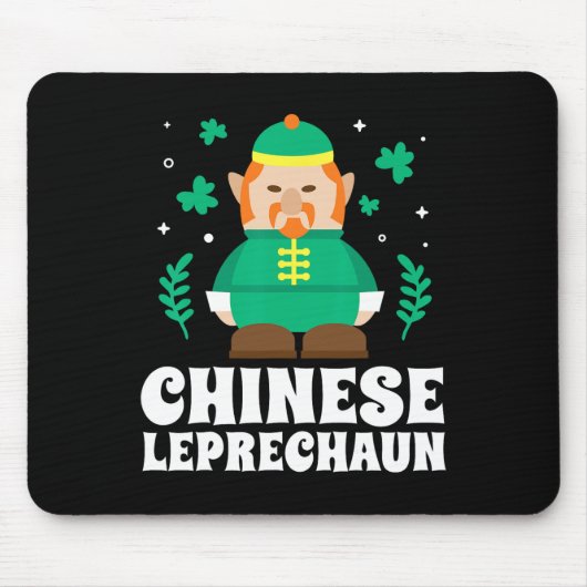 Tapis De Souris Lutin chinois drôle de la Saint-Patrick (Devant)