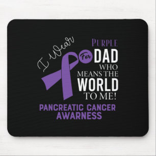 Tapis De Souris Lutte contre le cancer du pancréas Ruban 17
