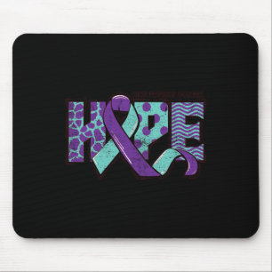 Tapis De Souris Lutte Contre Le Suicide Ribbo Turquoise Et Violet