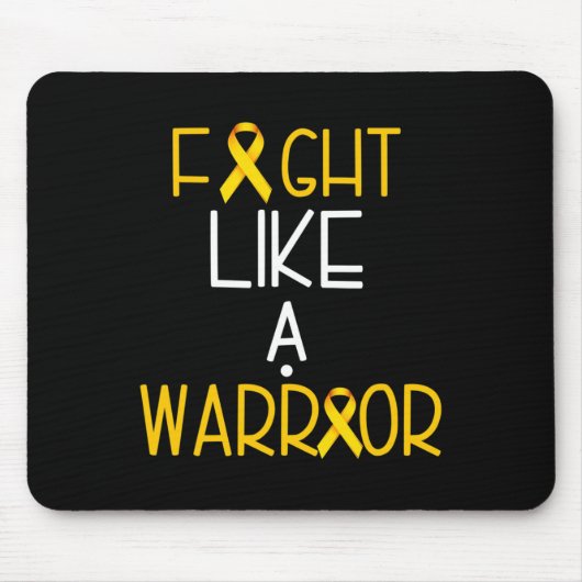 Tapis De Souris Lutter comme un guerrier Sensibilisation au cancer (Devant)
