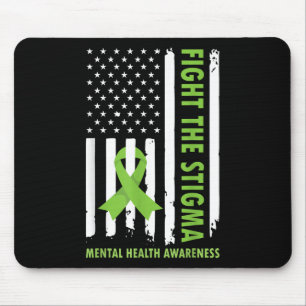 Tapis De Souris Lutter contre la Stigma Usa Drapeau Sensibilisatio