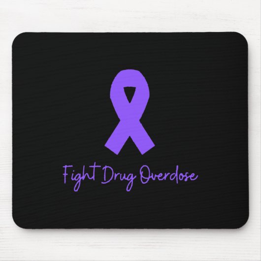 Tapis De Souris Lutter Contre La Surdose De Drogue Sensibilisation (Devant)