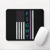 Tapis De Souris Lutter contre le semicolon Drapeau Sensibilisation (Avec souris)