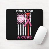Tapis De Souris Lutter Pour Un Pompier Cure Us Drapeau Cancer Du S (Avec souris)