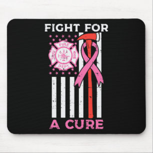 Tapis De Souris Lutter Pour Un Pompier En Cure US Drapeau Cancer D