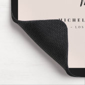 Tapis De Souris Luxe Mini Monogramme Rose Clair Chic (Coin)