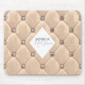 Tapis De Souris luxueux monogramme tufté or (Devant)