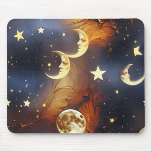 Tapis de souris – Luxueux Rêveur Orange Céleste Fo