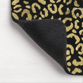 Tapis De Souris Luxurious Glam Gold Black Leopard Print (Coin)