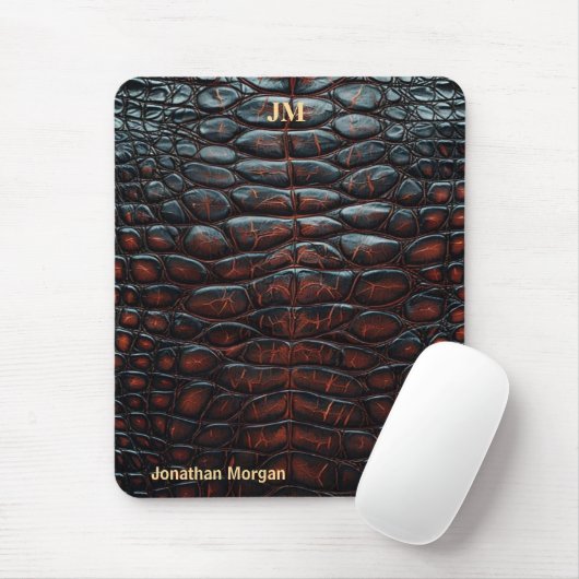 Tapis De Souris Luxury Executive Monogram Premium Leather (Avec souris)