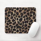 Tapis De Souris Luxury Glitter Gold Brown Black Leopard Pattern (Avec souris)