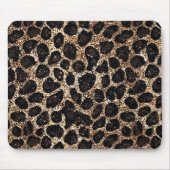 Tapis De Souris Luxury Glitter Gold Brown Black Leopard Pattern (Devant)