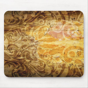 TAPIS DE SOURIS LUXURY GOLDEY SCROLL MOTIF SWIRLS VINTAGES DIGITA