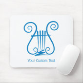 Tapis De Souris Lyre Bleue (Avec souris)