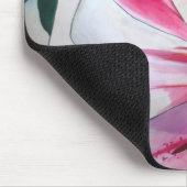 Tapis De Souris Lys blanc et rose Fleur de triomphateur (Coin)