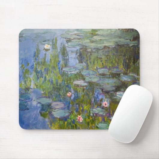 Tapis De Souris Lys d'eau par Claude Monet Classic Impressionist (Avec souris)