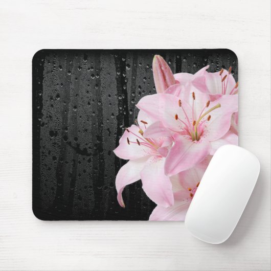 Tapis De Souris Lys Roses Avec Arroses Mousepad (Avec souris)