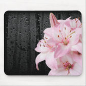 Tapis De Souris Lys Roses Avec Arroses Mousepad (Devant)