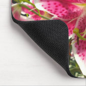 Tapis De Souris Lys roses fleurs tropicales roses rose (Coin)