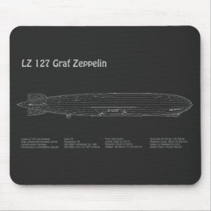 Tapis De Souris LZ 127 Graf Zeppelin - Plan directeur des navires 