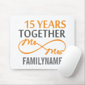 Tapis De Souris M. et Mme 15th Anniversary (Avec souris)