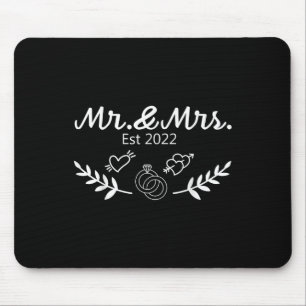 Tapis De Souris M. Et Mme Est 2022 Mariée Groom Matching