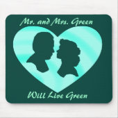 TAPIS DE SOURIS M. ET MME GREEN, VIVRONT VERT--MOUSEPAD (Devant)