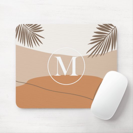 Tapis De Souris M - Métètre Monogramme Milieu M Conception abstrai (Avec souris)
