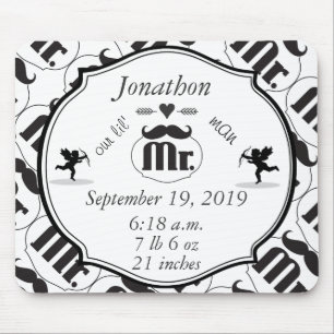 Tapis De Souris M. Mustache Lil Man Baby Boy Statistiques