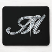 Tapis De Souris M script "Diamond Bling" (Devant)