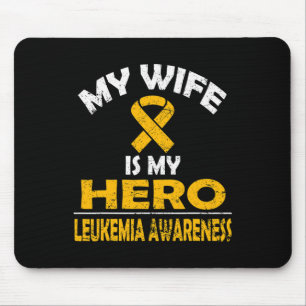 TAPIS DE SOURIS MA FEMME EST MON HÉROS LEUKEMIA CONSCIENCE DE LA C