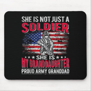 Tapis De Souris Ma Petite-Fille Mon Soldat Fier Armée Grand-Père G