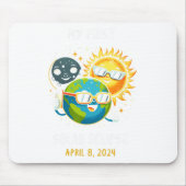 Tapis De Souris Ma première éclipse solaire totale 8 avril 2024 To (Devant)