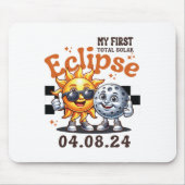 Tapis De Souris Ma première éclipse solaire totale 8 avril 2024 To (Devant)