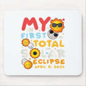Tapis De Souris Ma première éclipse solaire totale 8 avril 2024 To (Devant)
