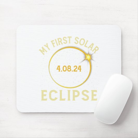 Tapis De Souris Ma première éclipse solaire totale 8 avril Enfant (Avec souris)
