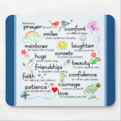 Tapis De Souris Ma Prière Pour Vous Bénédictions (Devant)