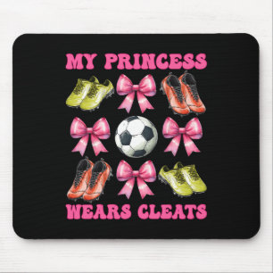 Tapis De Souris Ma princess porte des crampons Footballeuse Fête d