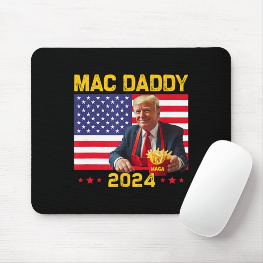 Tapis De Souris Mac Daddy Funny Trump Fries Mega Donald Tru (Avec souris)