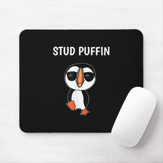 Tapis De Souris Macareux Stud Puffin Oiseau Drôle (Avec souris)