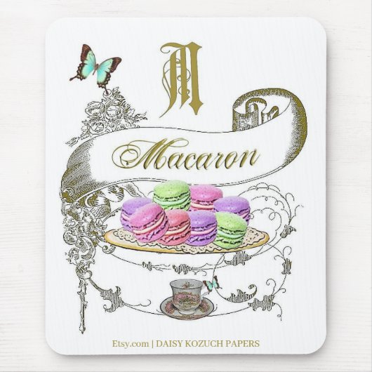 Tapis De Souris Macaron, Plaque De Souris D'Inspiration Française (Devant)