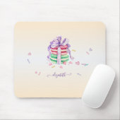 Tapis De Souris Macarons cool à aquarelle tendance (Avec souris)