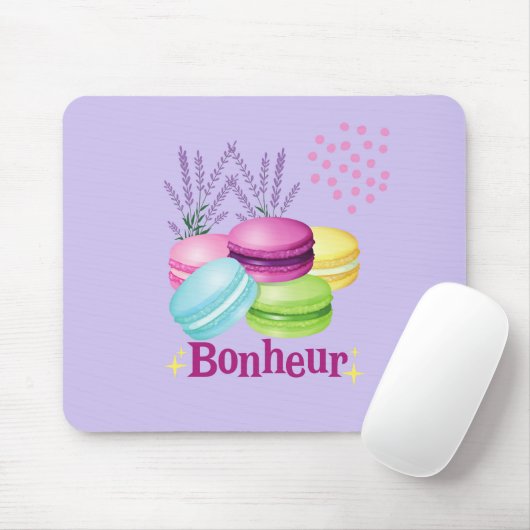 Tapis De Souris Macarons français (Avec souris)